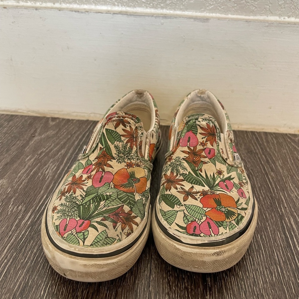 Vans Kids Floral Slip-On Shoes